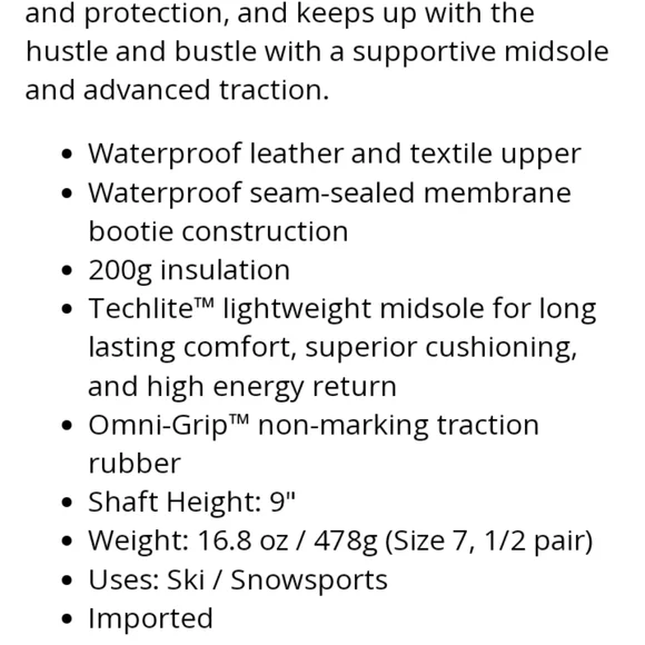 Columbia waterproof boot size7 - Picture 7 of 7